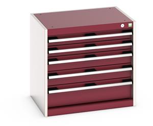 40011061.** Cabinet consists of 2 x 75mm, 2 x 100mm and 1 x 150mm high drawers 100% extension drawer with internal dimensions of 525mm wide x 400mm deep. The drawers...